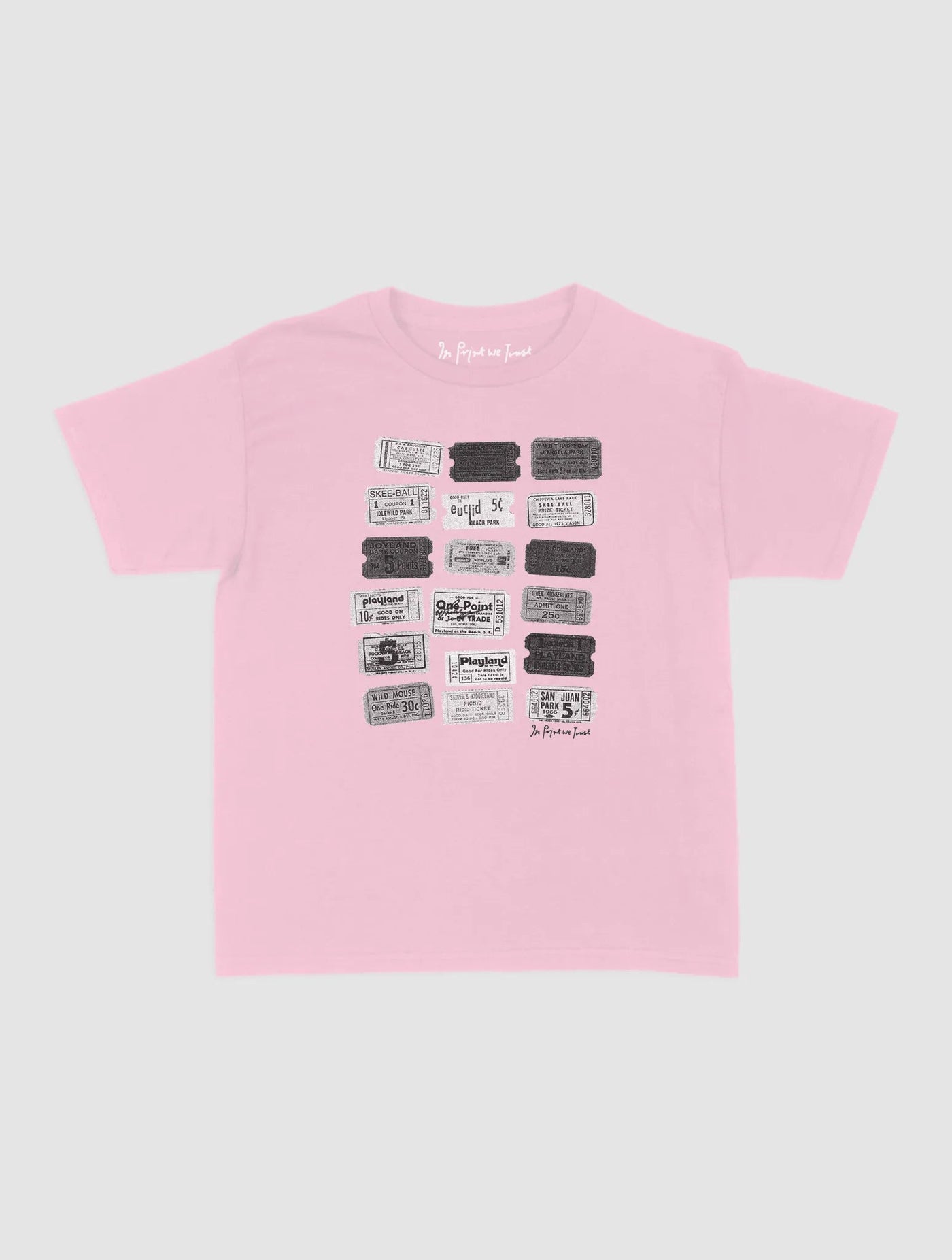 one-way ticket baby tee - In Print We Trust