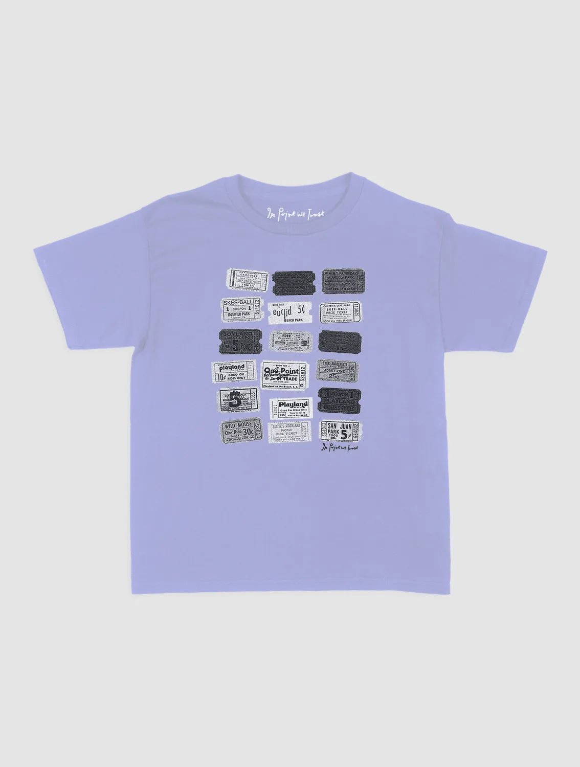 one-way ticket baby tee - In Print We Trust