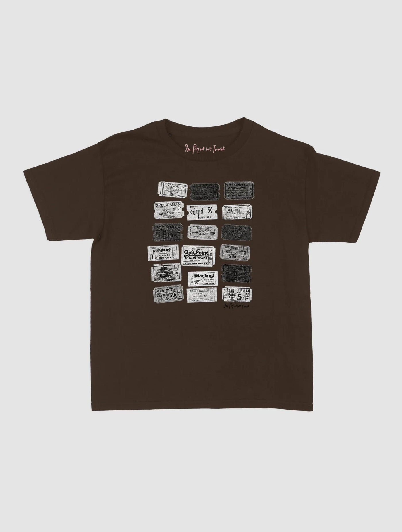 one-way ticket baby tee - In Print We Trust
