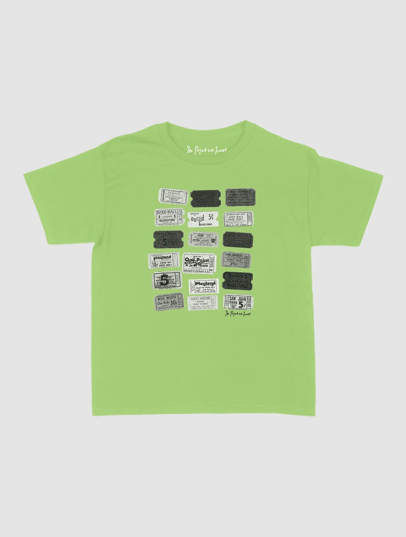 one-way ticket baby tee - In Print We Trust
