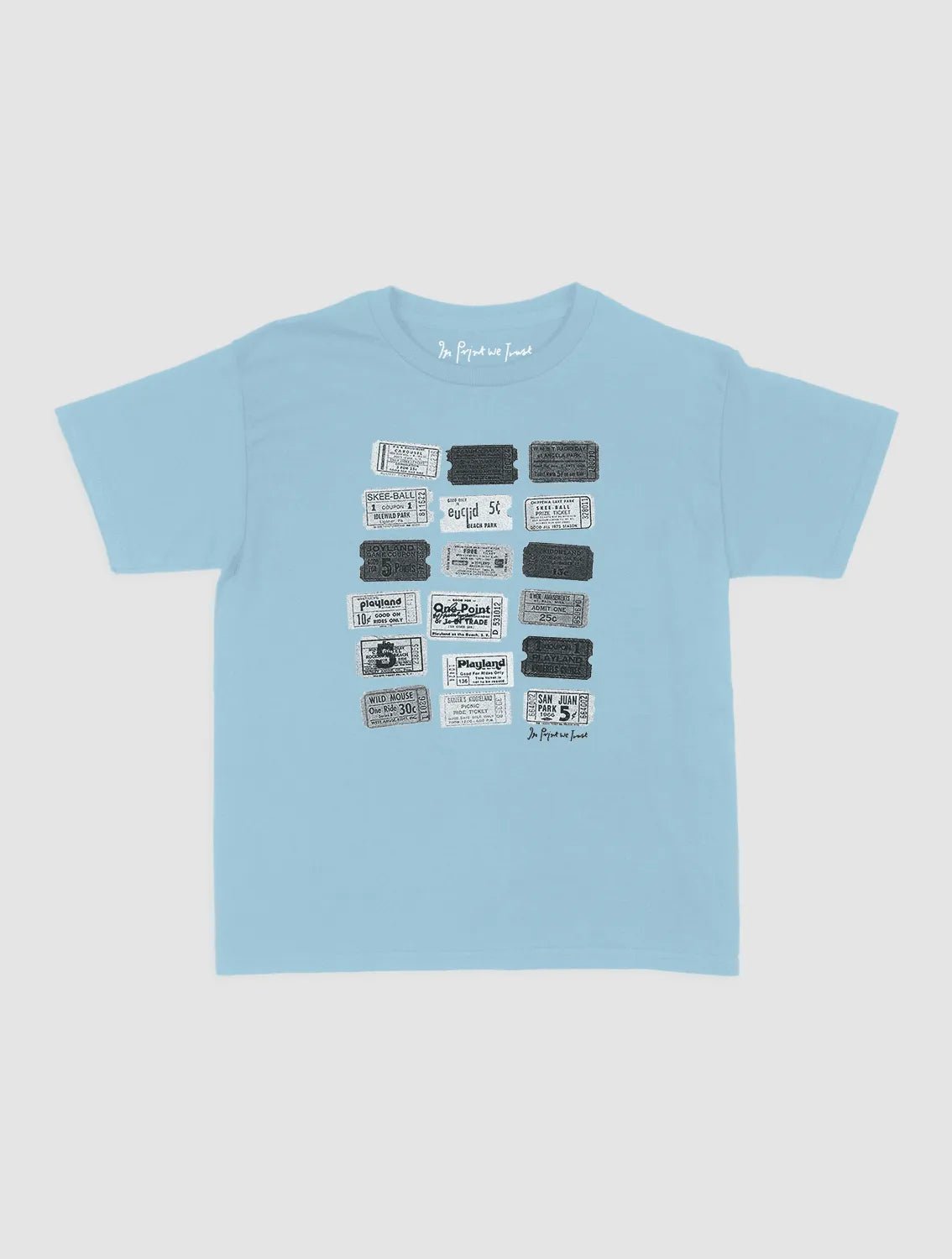one-way ticket baby tee - In Print We Trust