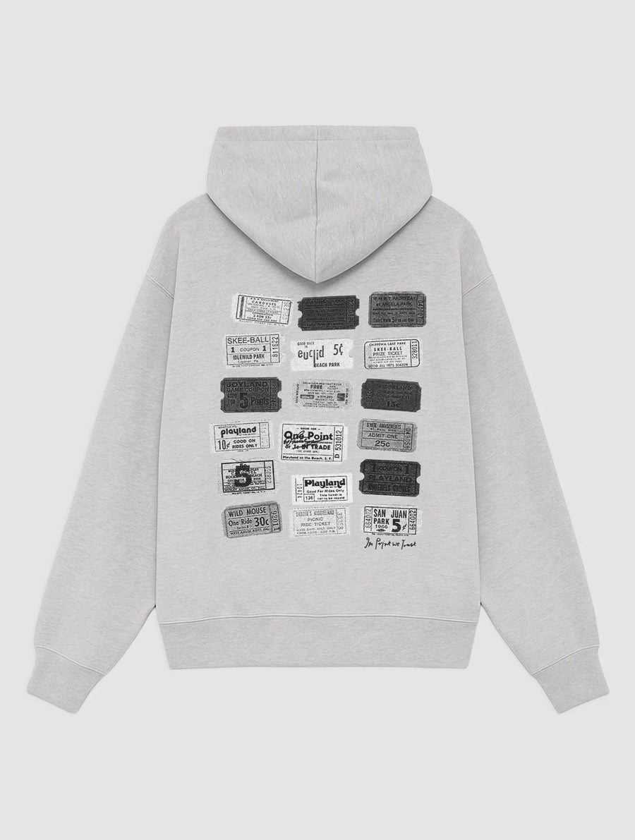 one-way ticket grey hoodie - In Print We Trust