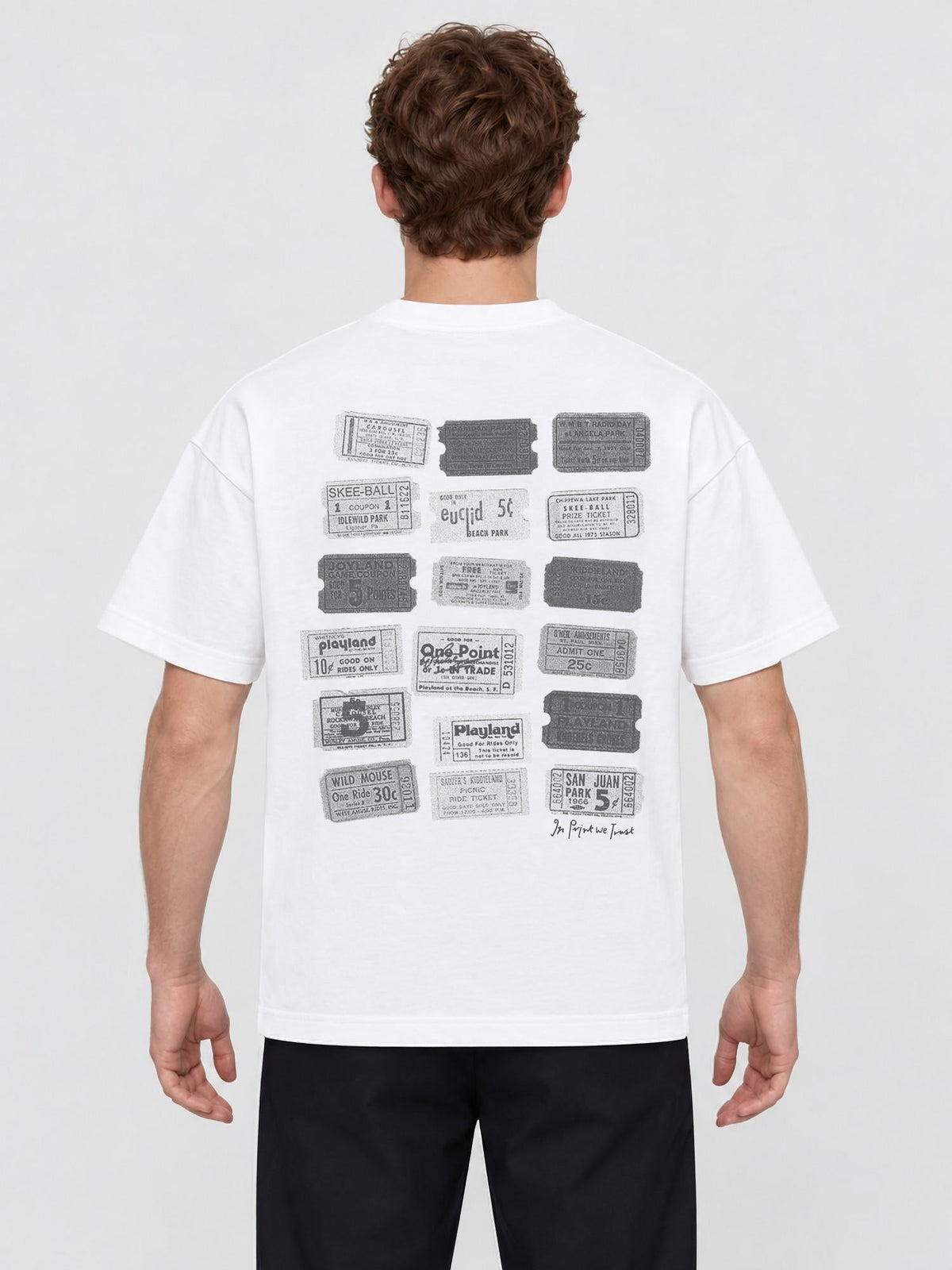 one-way ticket heavyweight tee - In Print We Trust