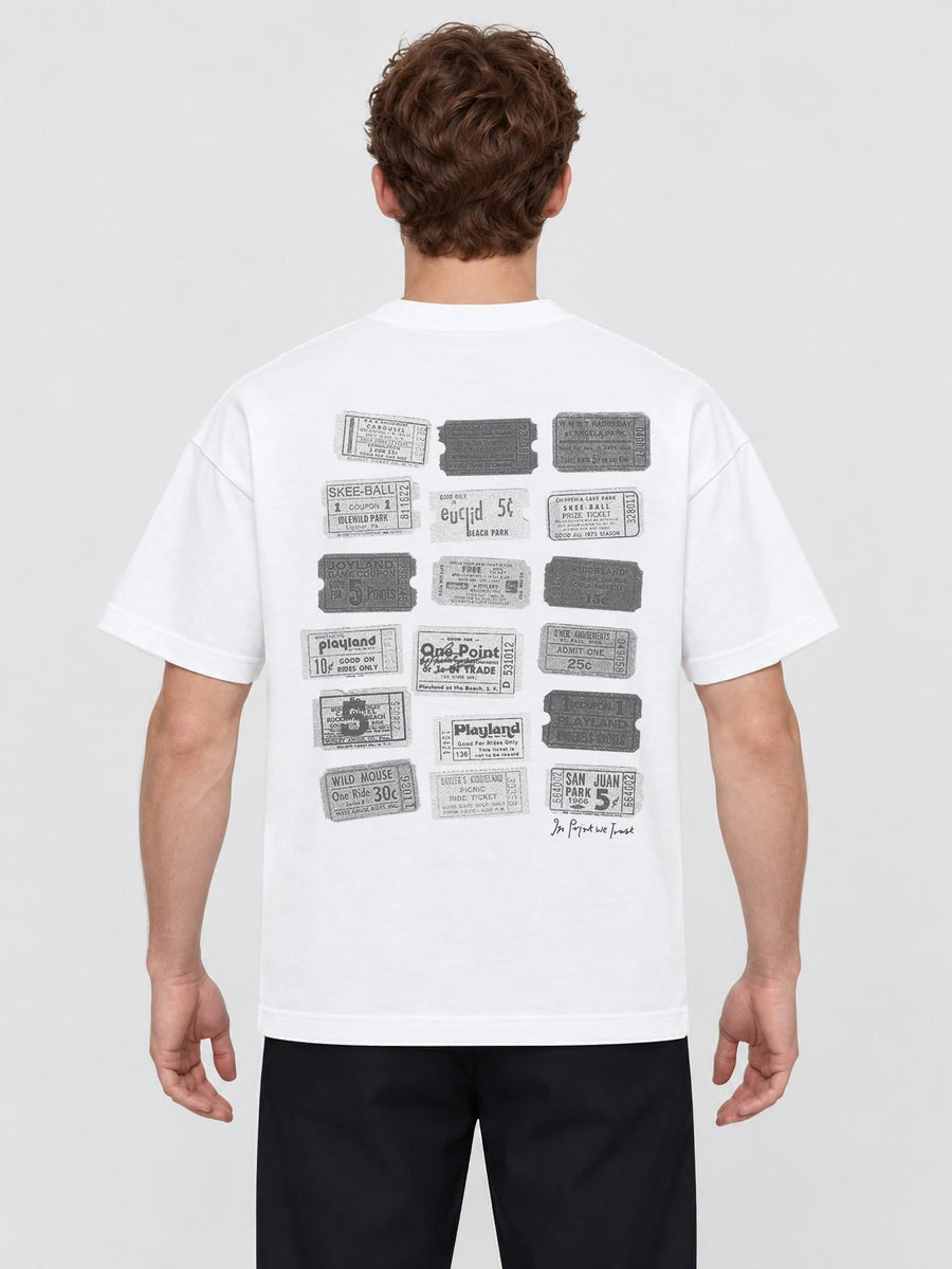 one-way ticket heavyweight tee - In Print We Trust
