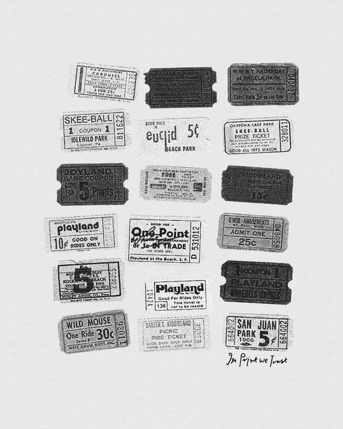 one-way ticket heavyweight tee - In Print We Trust