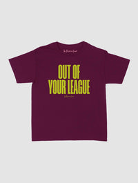 out of your league baby tee - In Print We Trust