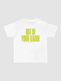 out of your league baby tee - In Print We Trust