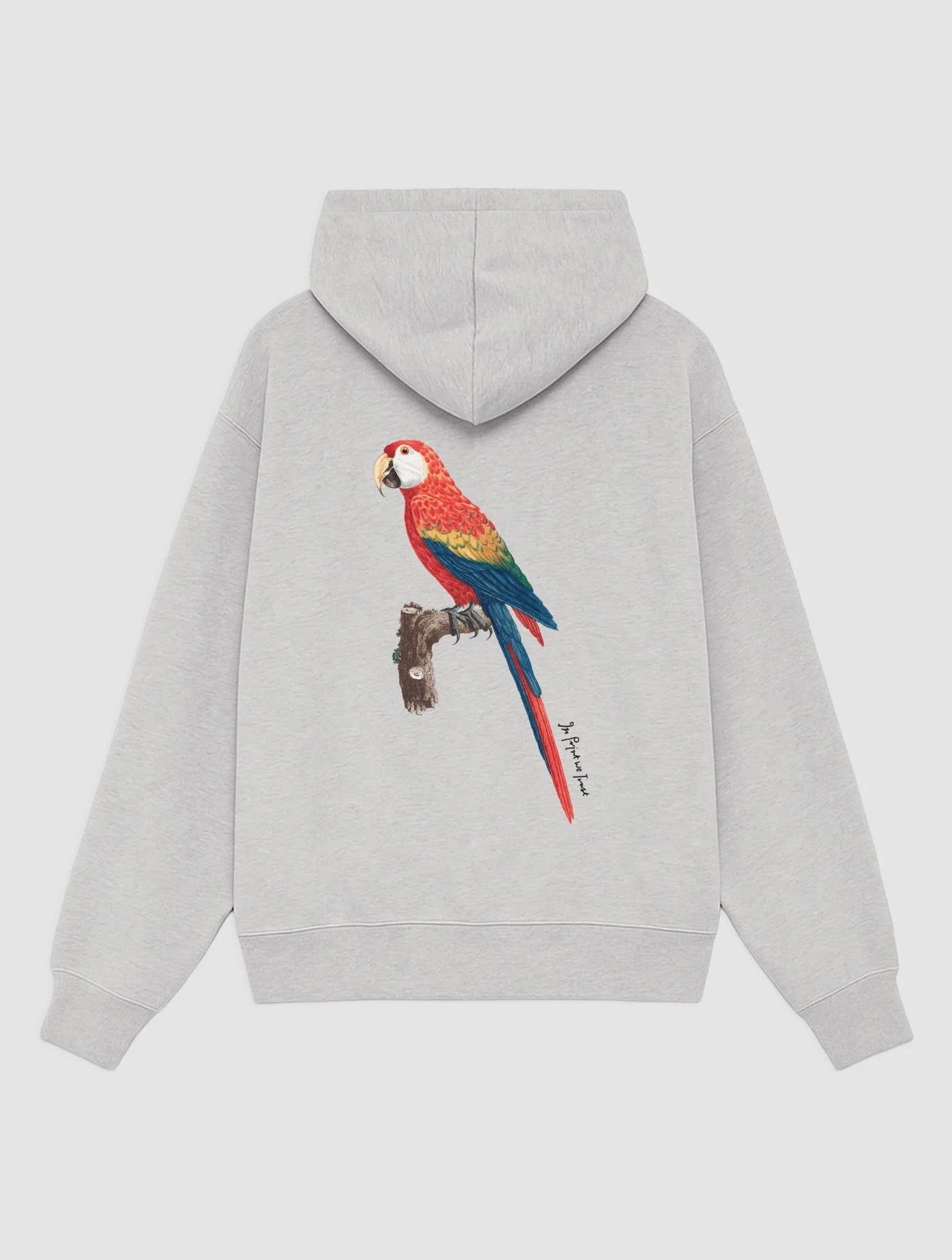 parrot grey hoodie - In Print We Trust