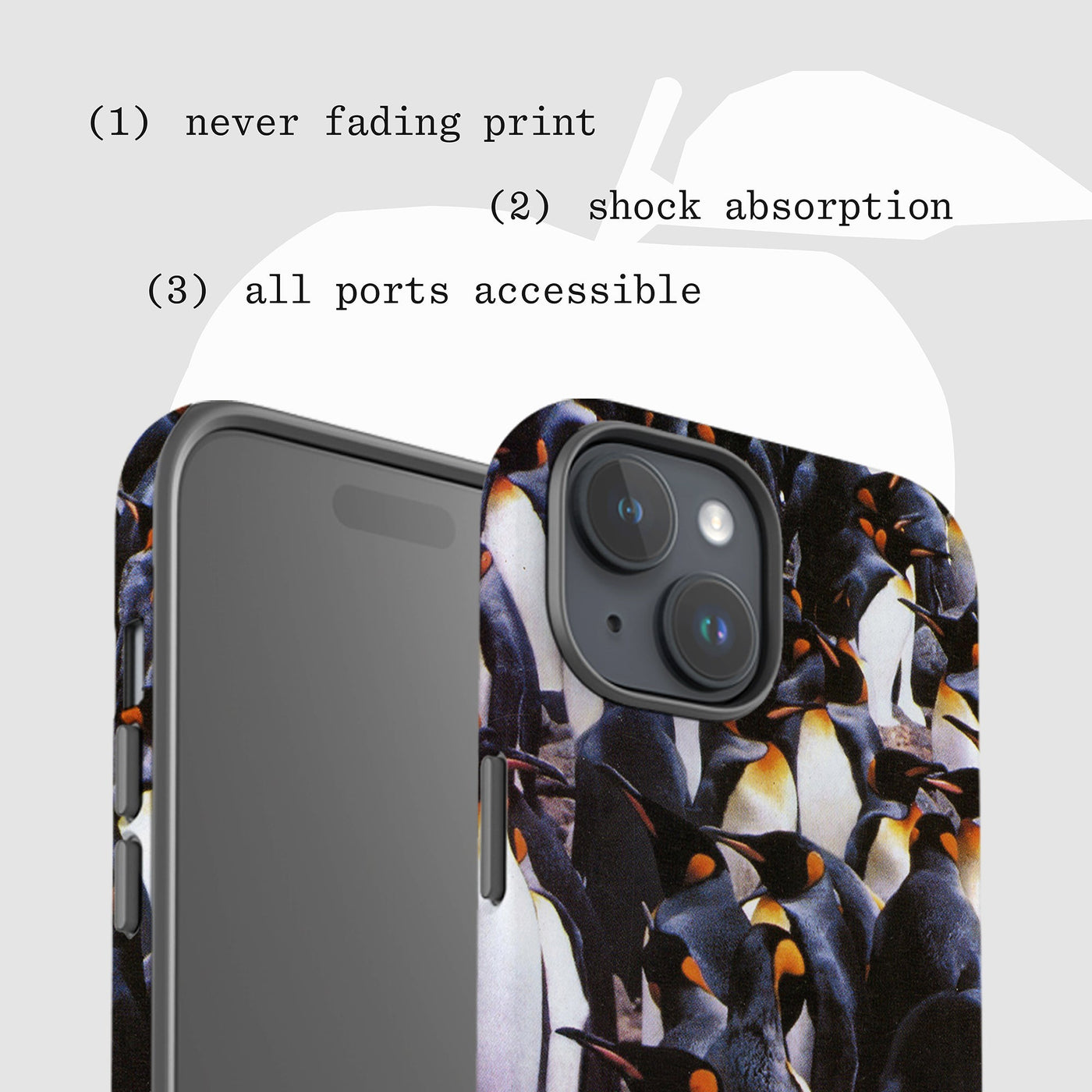 penguins tough iPhone case - In Print We Trust