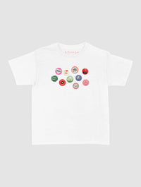 pin badge baby tee - In Print We Trust