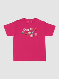 pin badge baby tee - In Print We Trust
