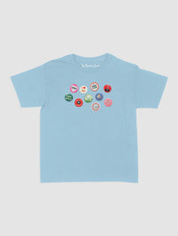 pin badge baby tee - In Print We Trust