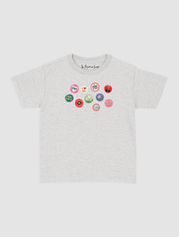 pin badge baby tee - In Print We Trust