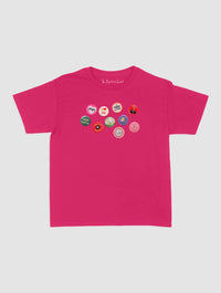 pin badge baby tee - In Print We Trust