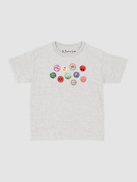 pin badge baby tee - In Print We Trust