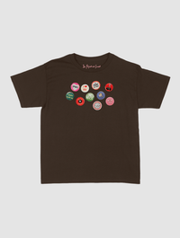 pin badge baby tee - In Print We Trust