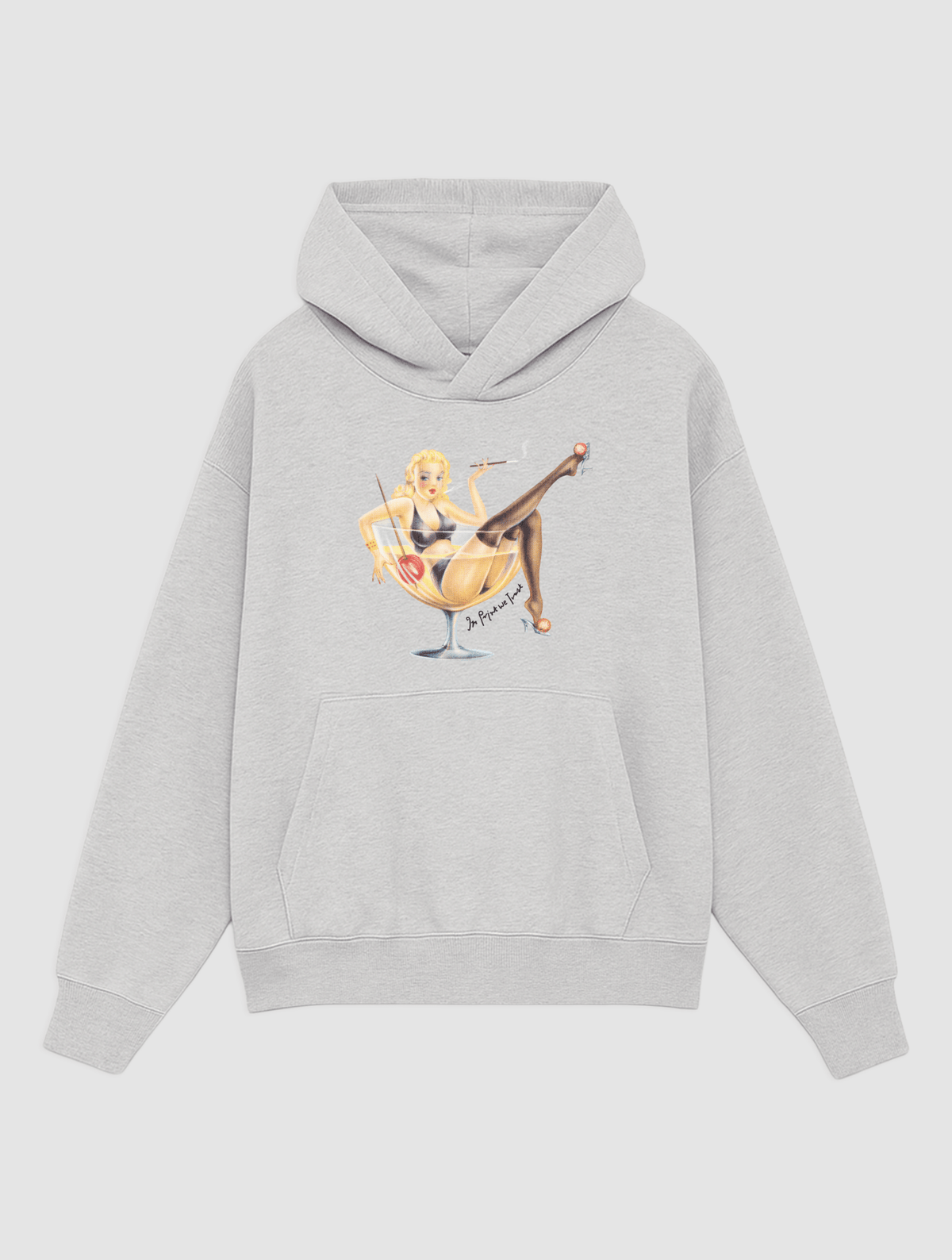 pin - up grey hoodie - In Print We Trust