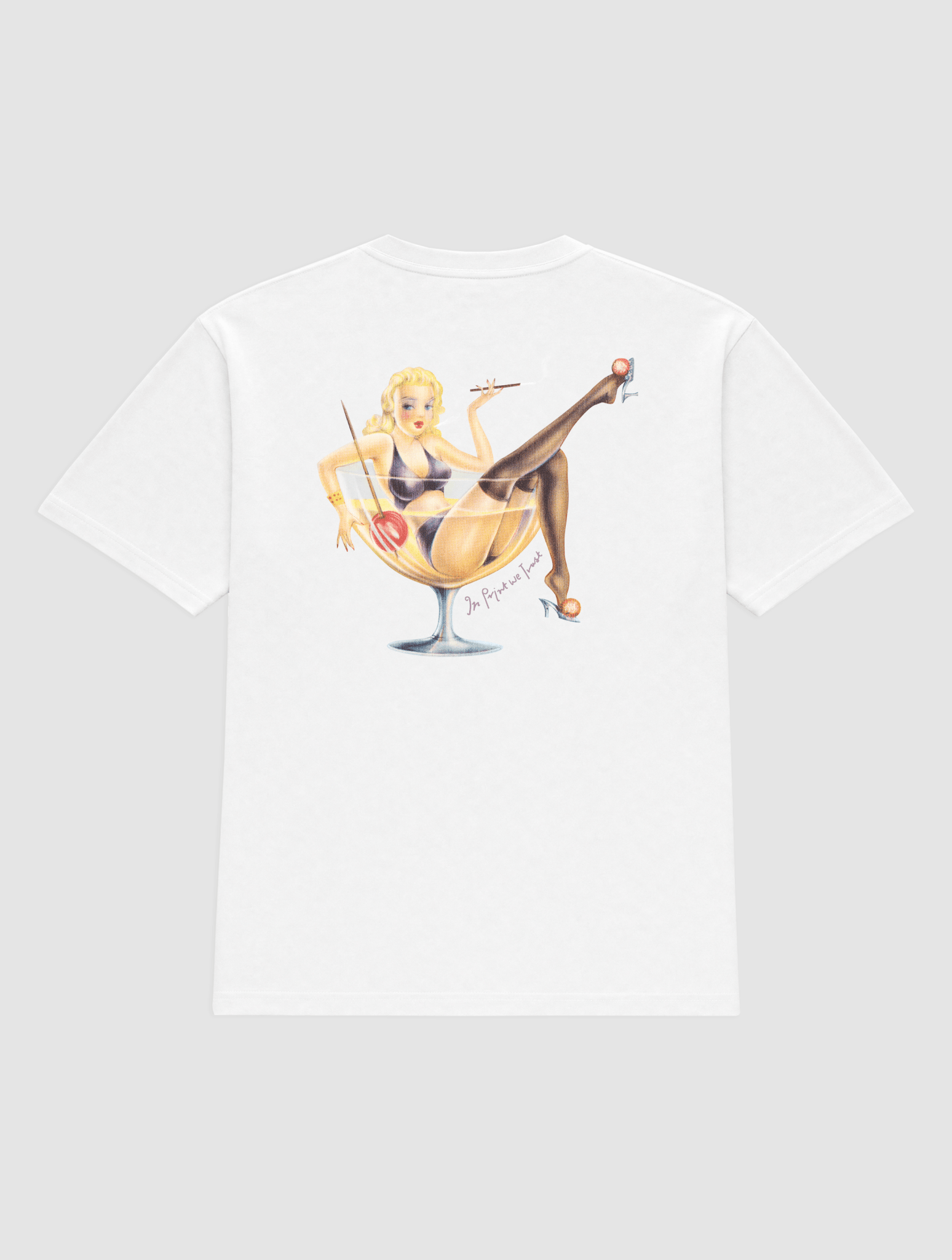 pin - up heavyweight tee - In Print We Trust