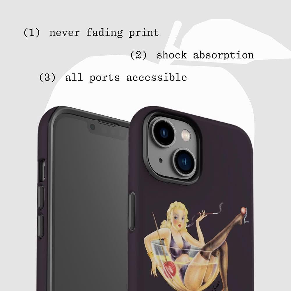pin up tough iPhone case - In Print We Trust