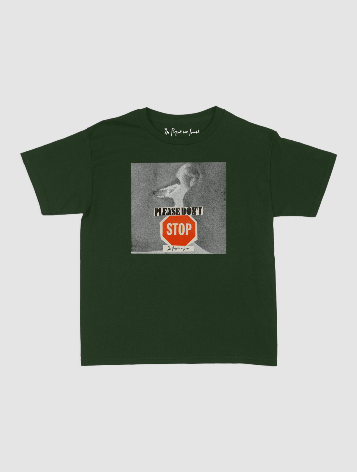 please don't stop baby tee - In Print We Trust