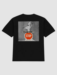 please don't stop heavyweight tee - In Print We Trust