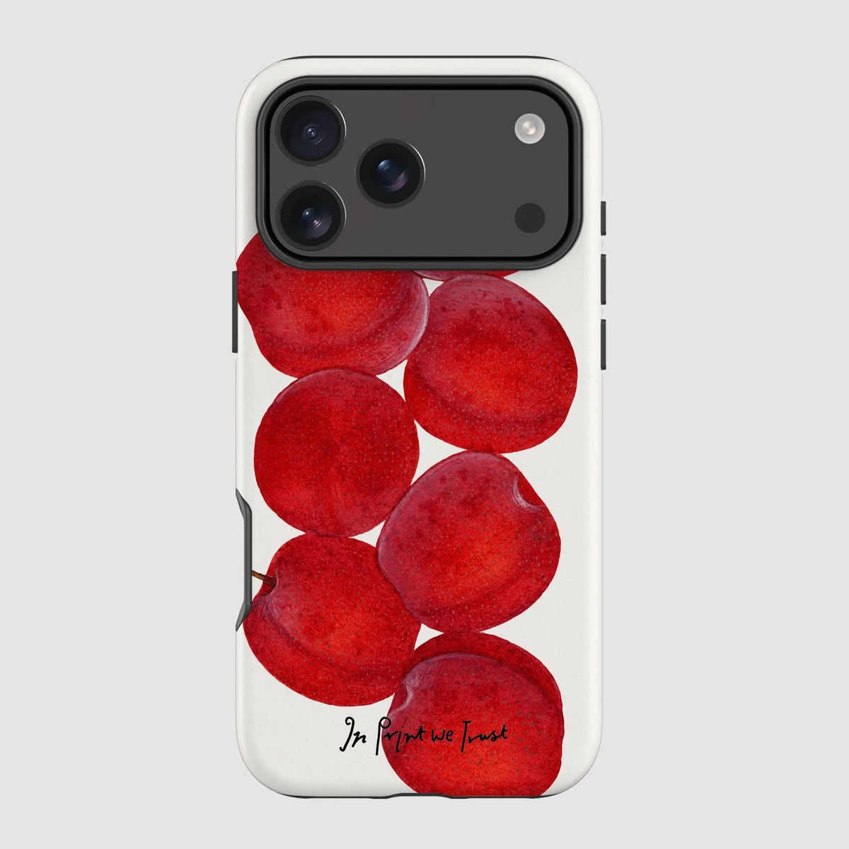 plum tough iPhone case - In Print We Trust