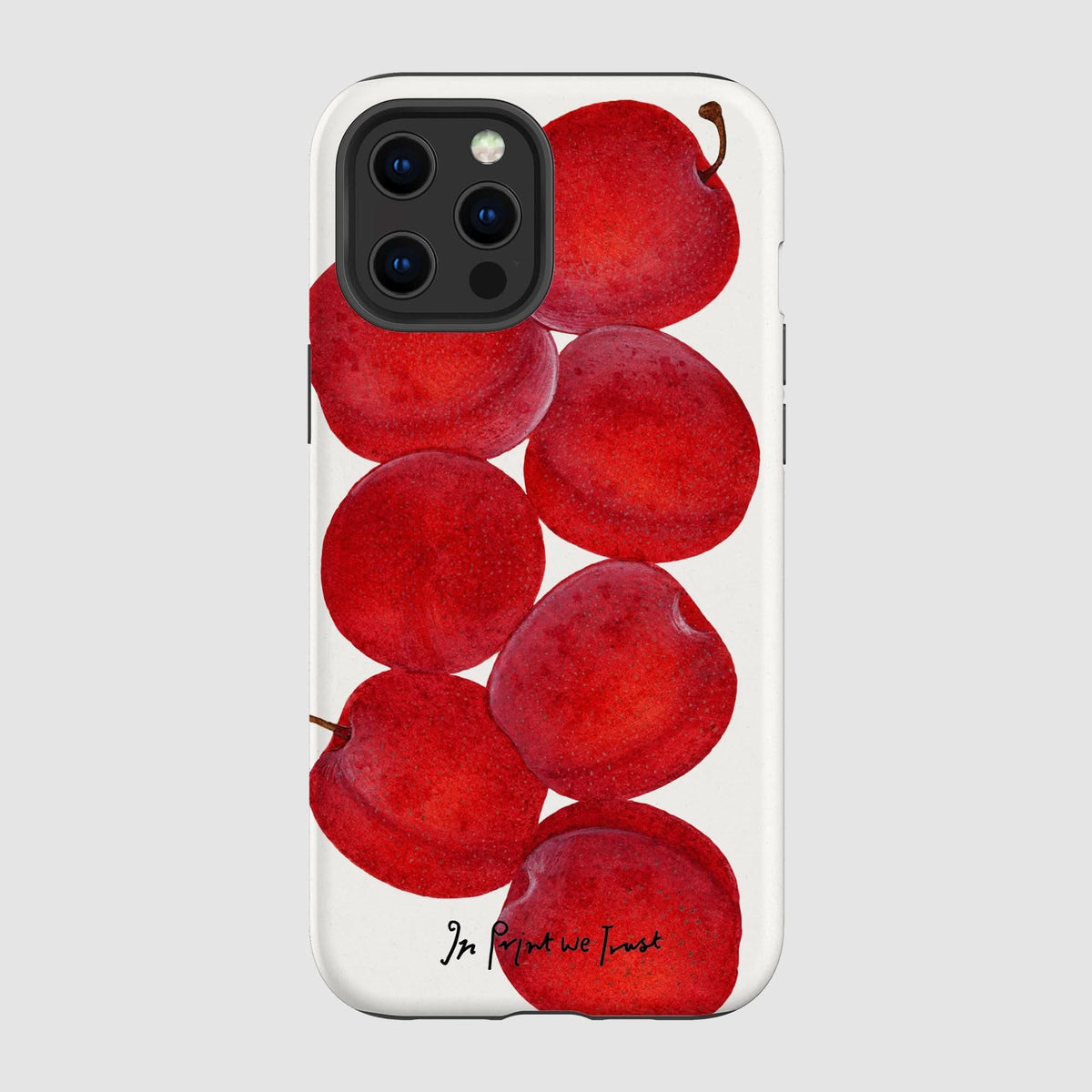 plum tough iPhone case - In Print We Trust