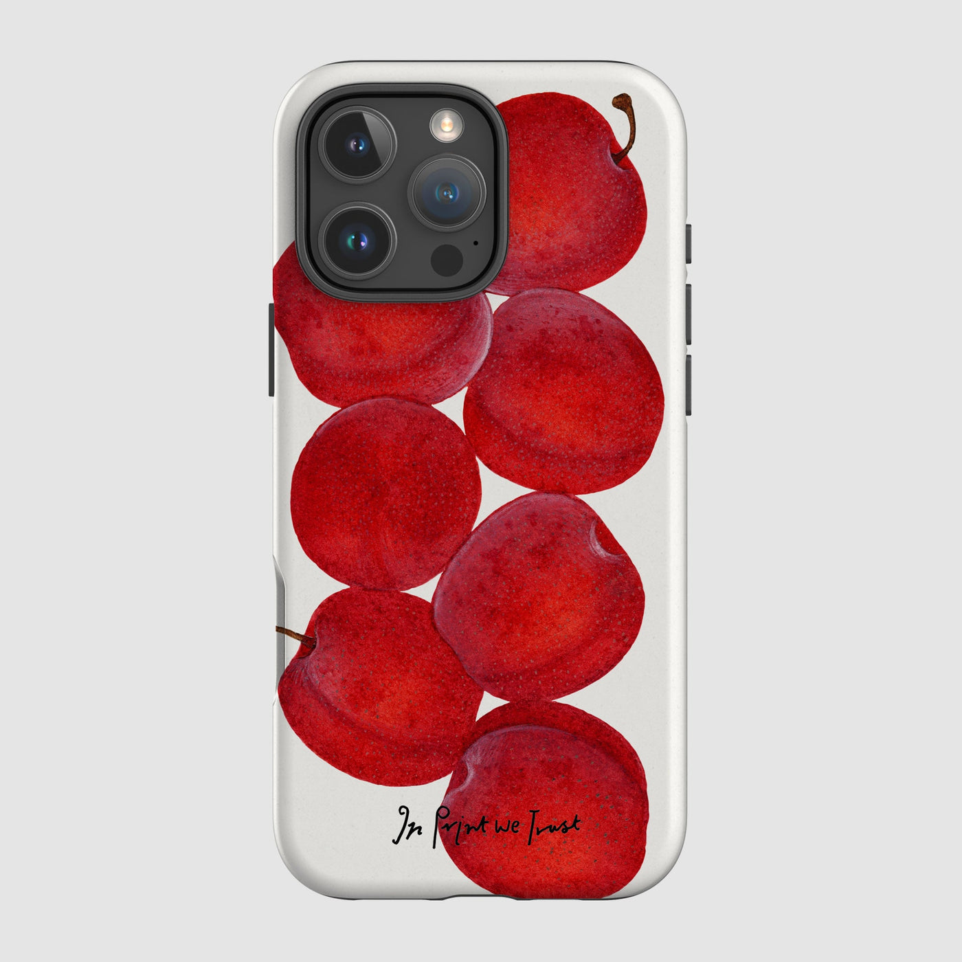 plum tough iPhone case - In Print We Trust