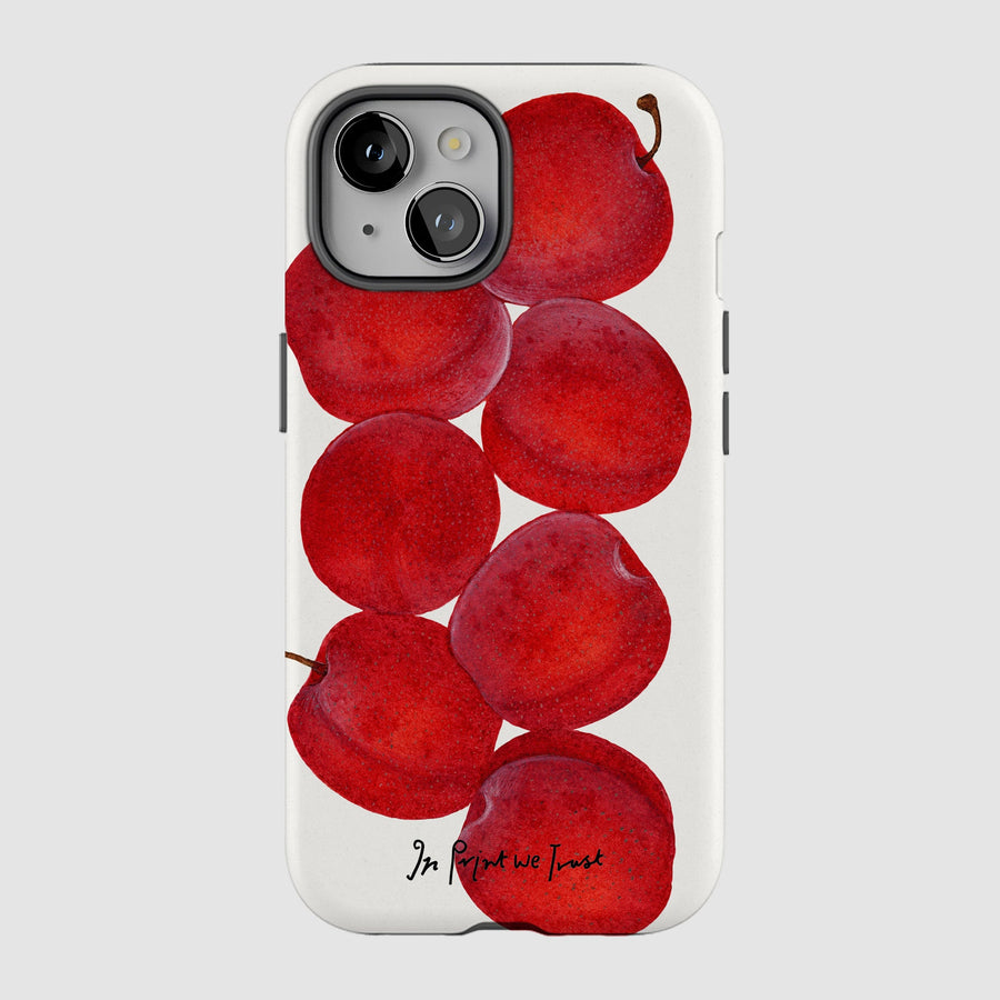 plum tough iPhone case - In Print We Trust