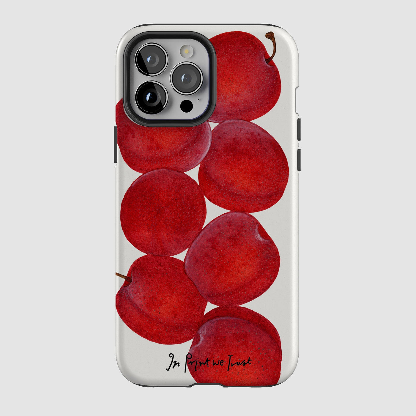 plum tough iPhone case - In Print We Trust