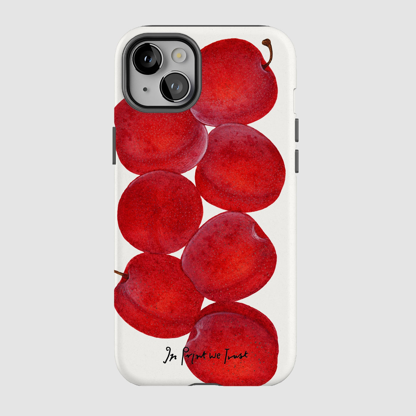 plum tough iPhone case - In Print We Trust