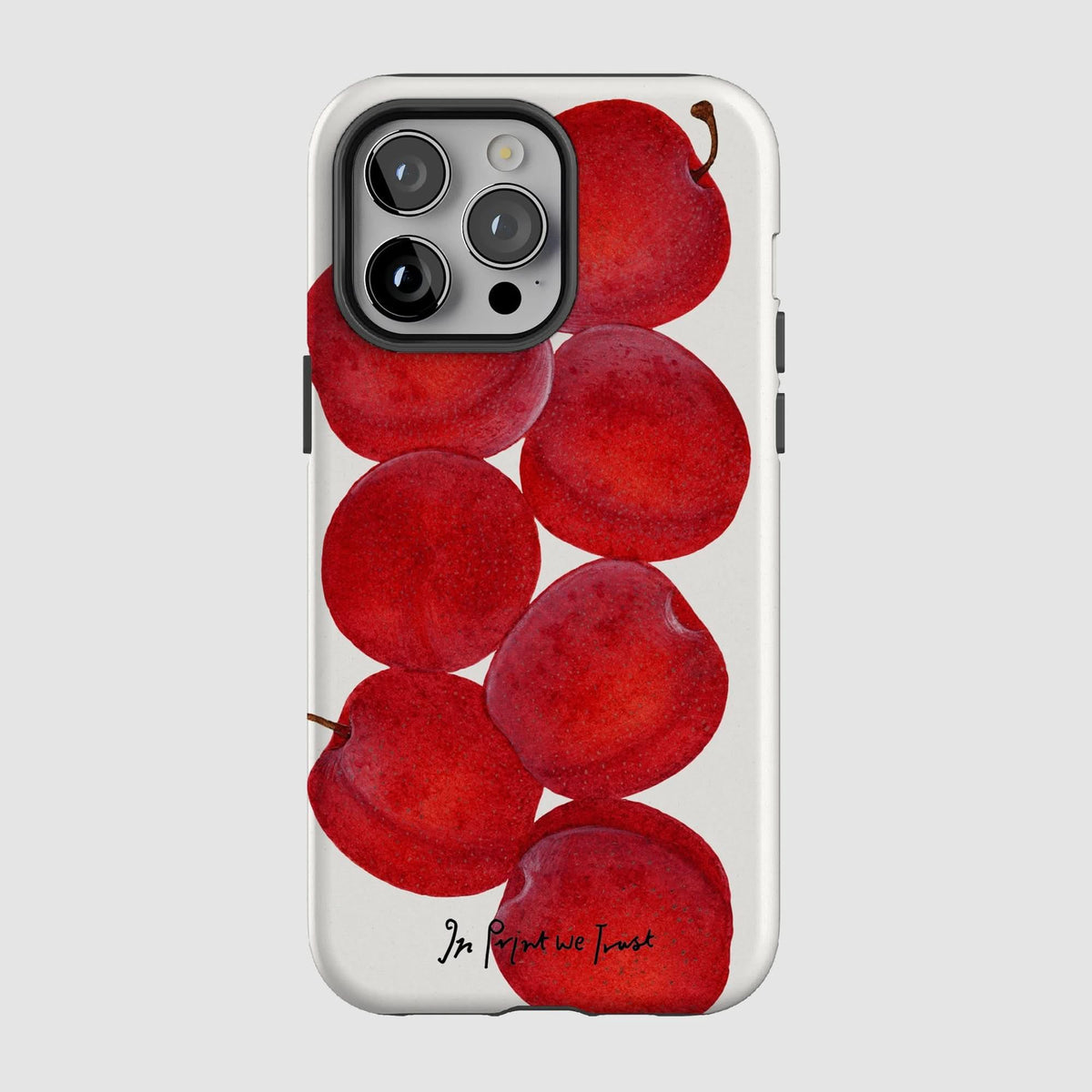 plum tough iPhone case - In Print We Trust