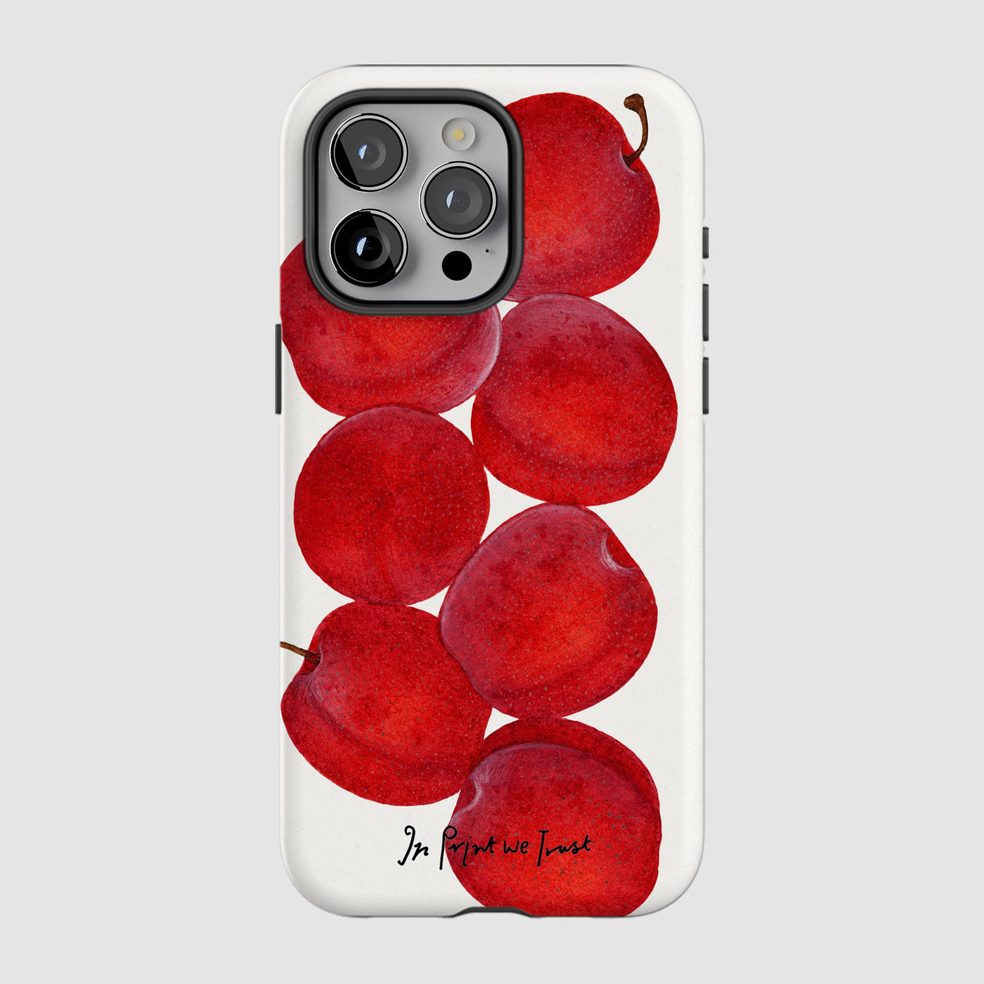 plum tough iPhone case - In Print We Trust