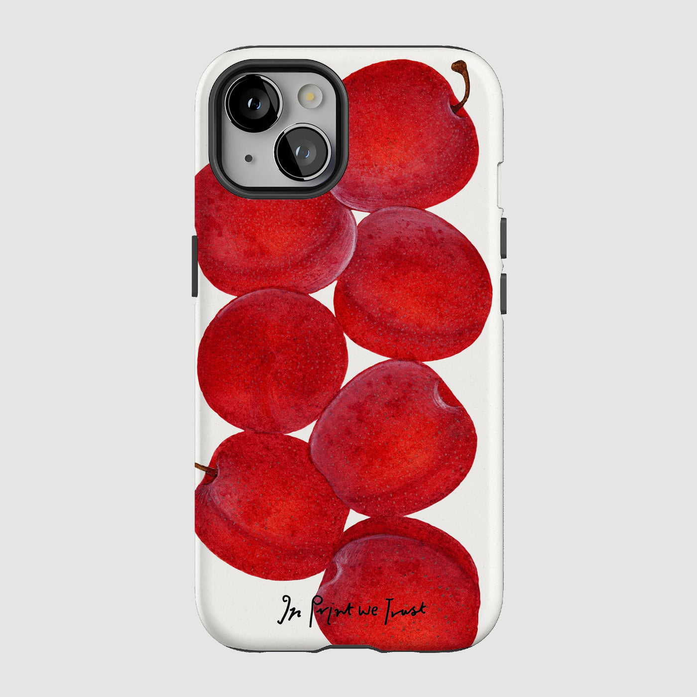 plum tough iPhone case - In Print We Trust