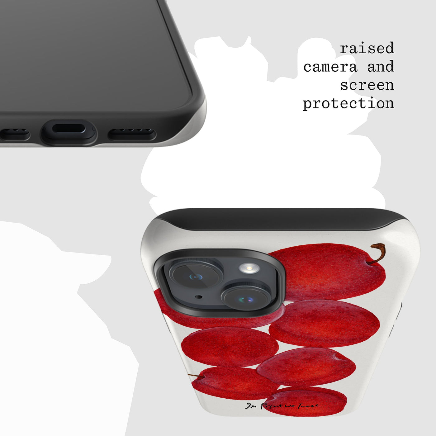 plum tough iPhone case - In Print We Trust