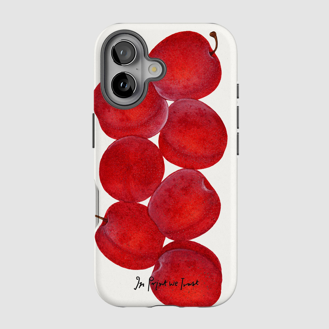 plum tough iPhone case - In Print We Trust