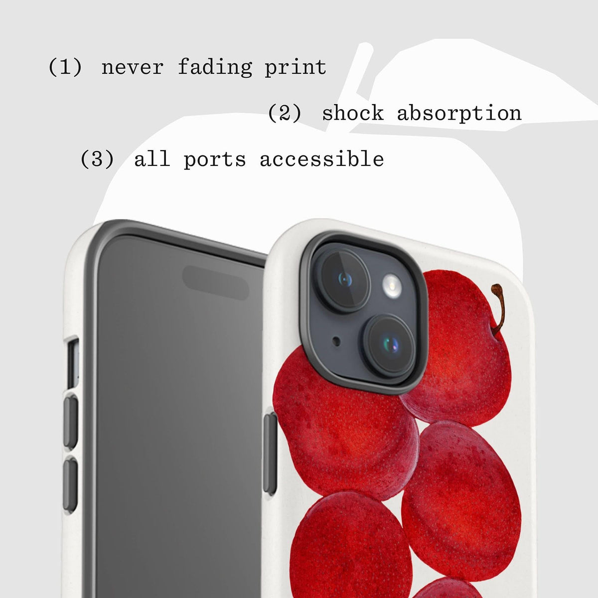plum tough iPhone case - In Print We Trust