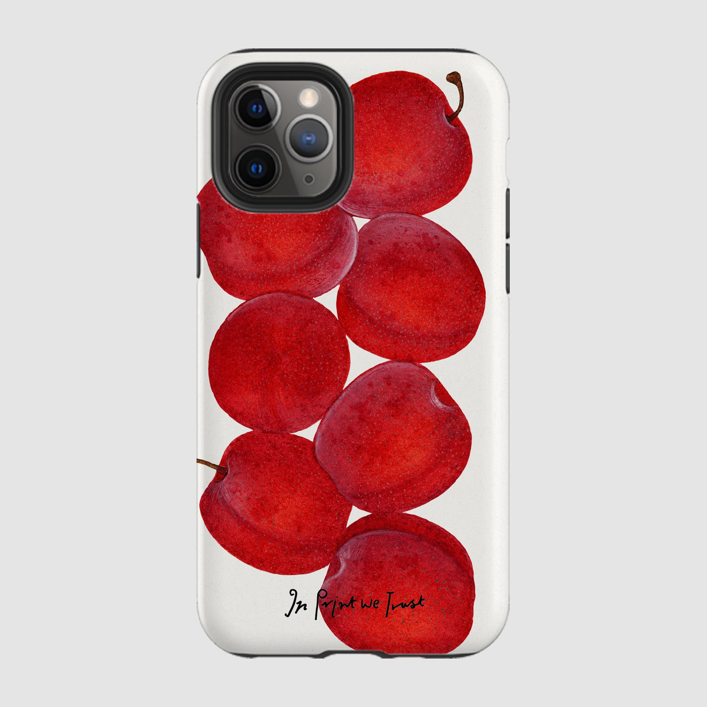 plum tough iPhone case - In Print We Trust