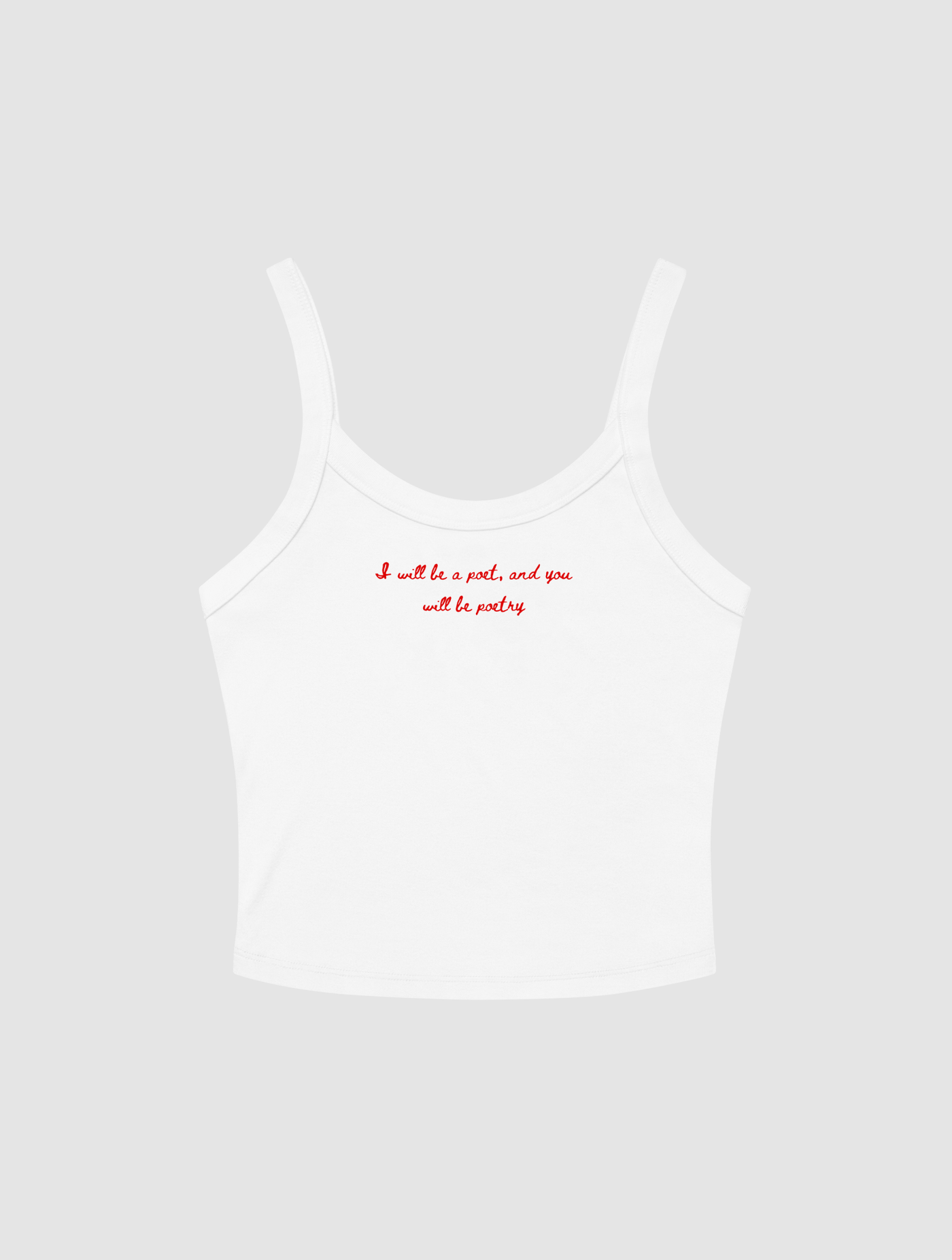 poetry embroidered tank top - In Print We Trust