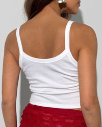 poetry embroidered tank top