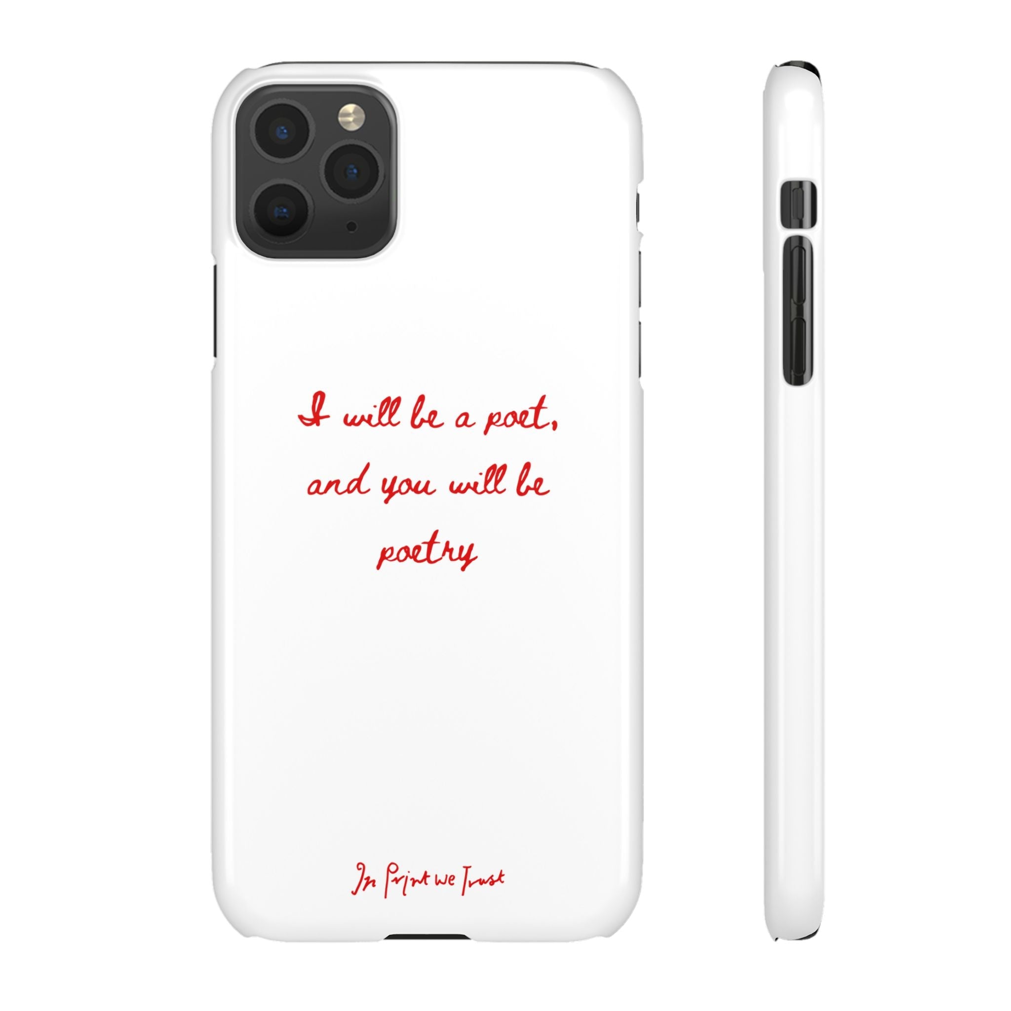 poetry iPhone case - In Print We Trust