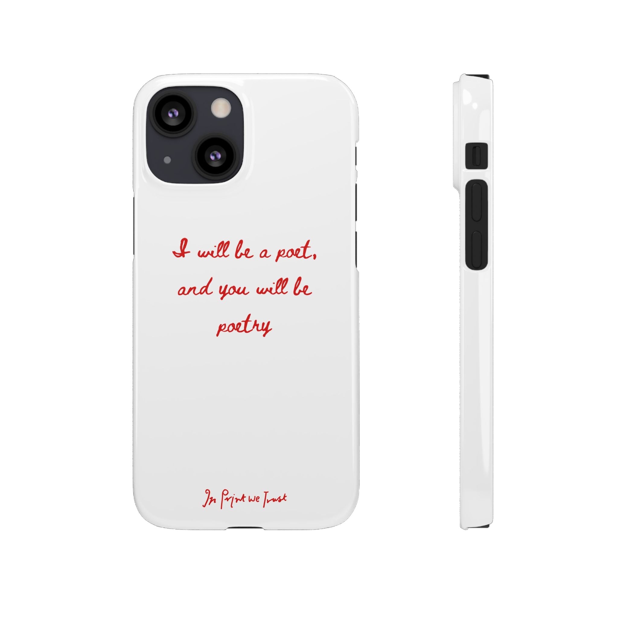 poetry iPhone case - In Print We Trust