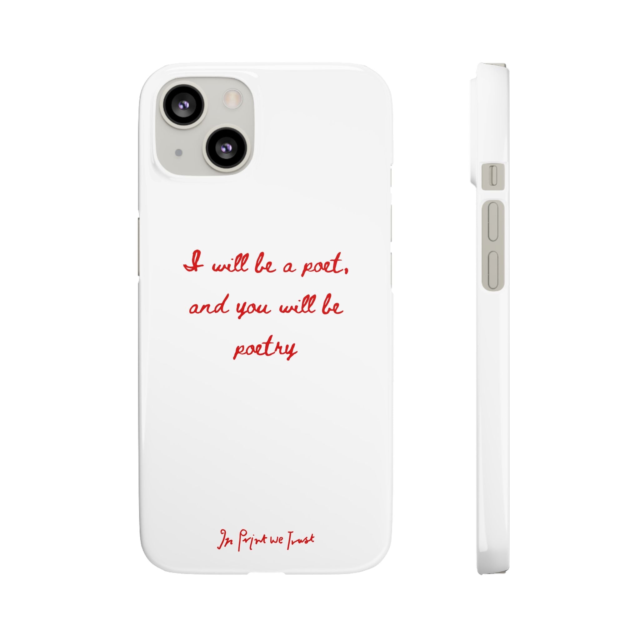 poetry iPhone case - In Print We Trust