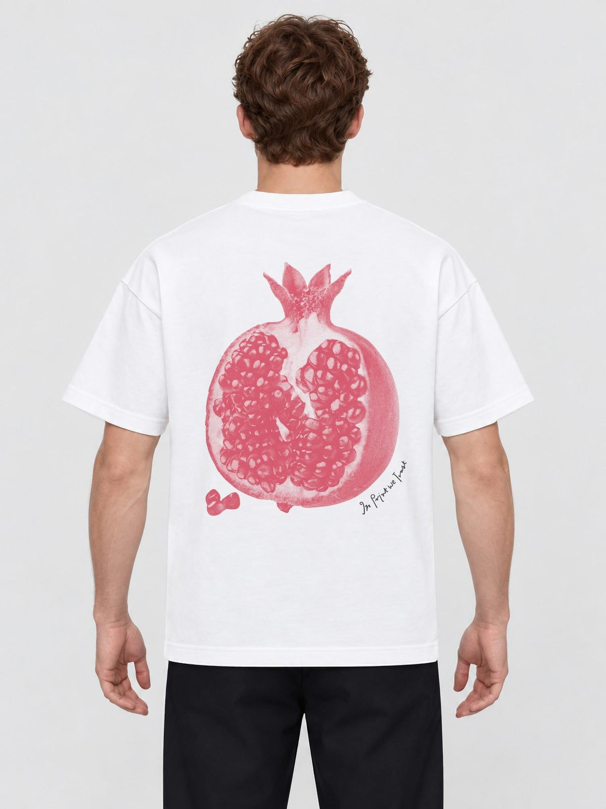 pomegranate heavyweight tee - In Print We Trust