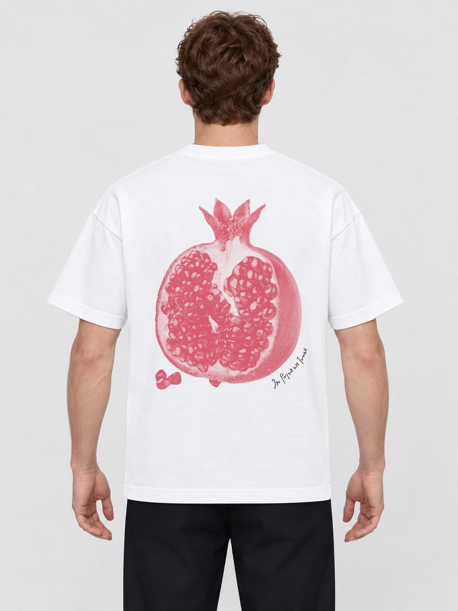 pomegranate heavyweight tee - In Print We Trust