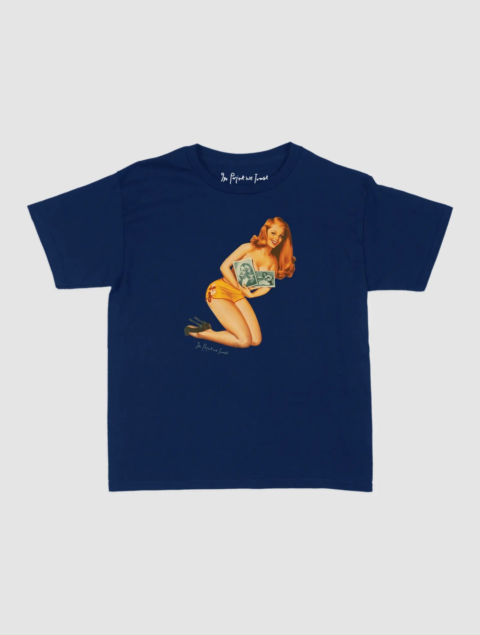 portrait baby tee - In Print We Trust