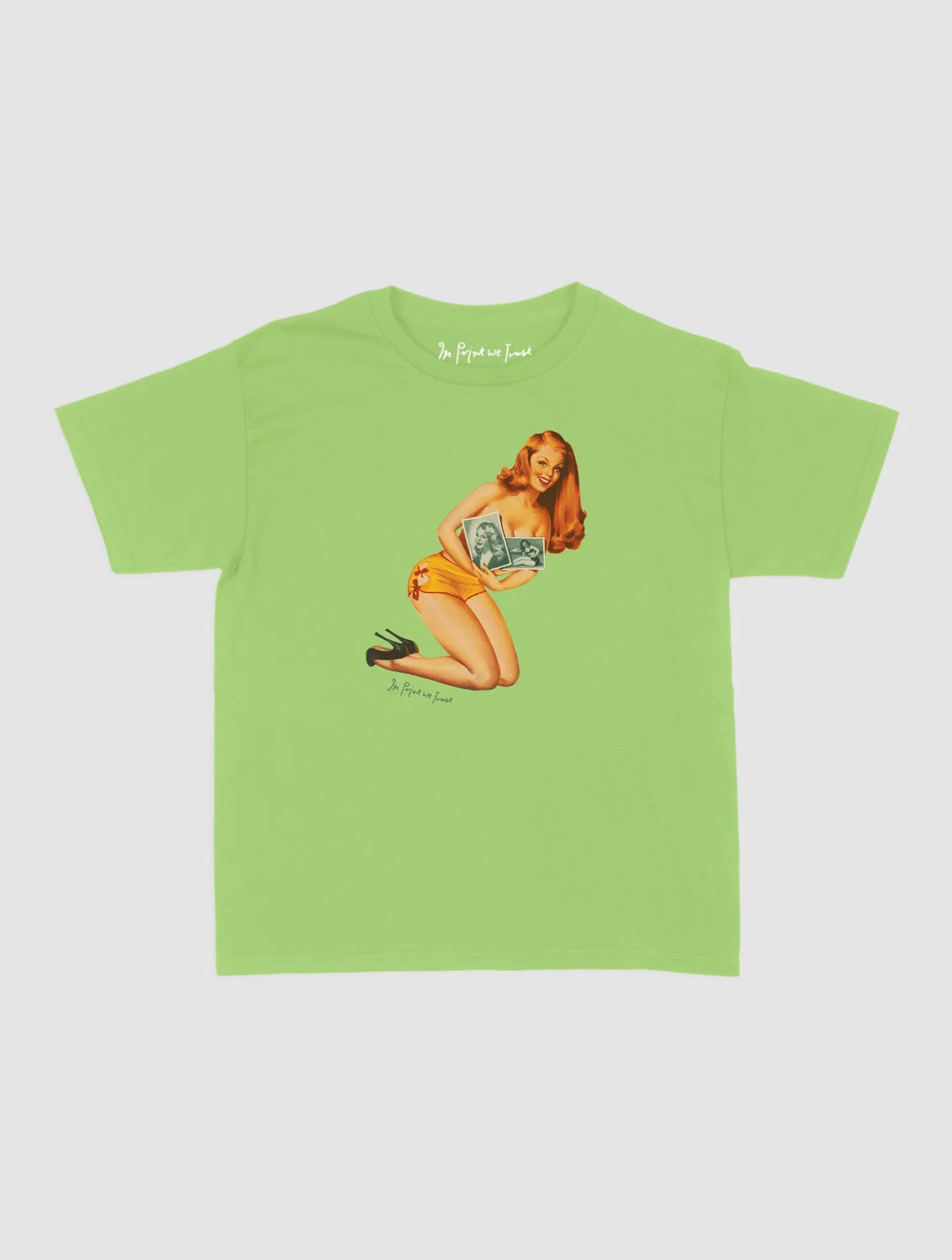 portrait baby tee - In Print We Trust