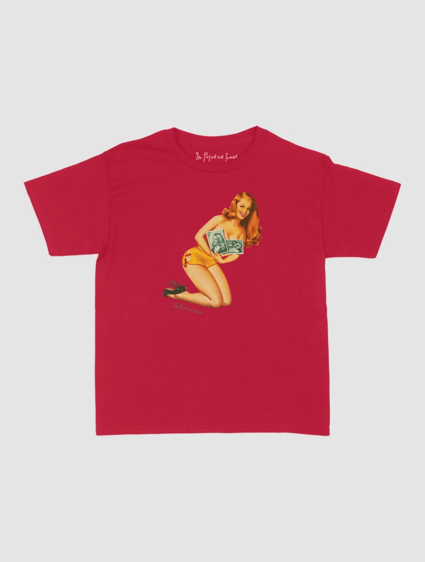 portrait baby tee - In Print We Trust