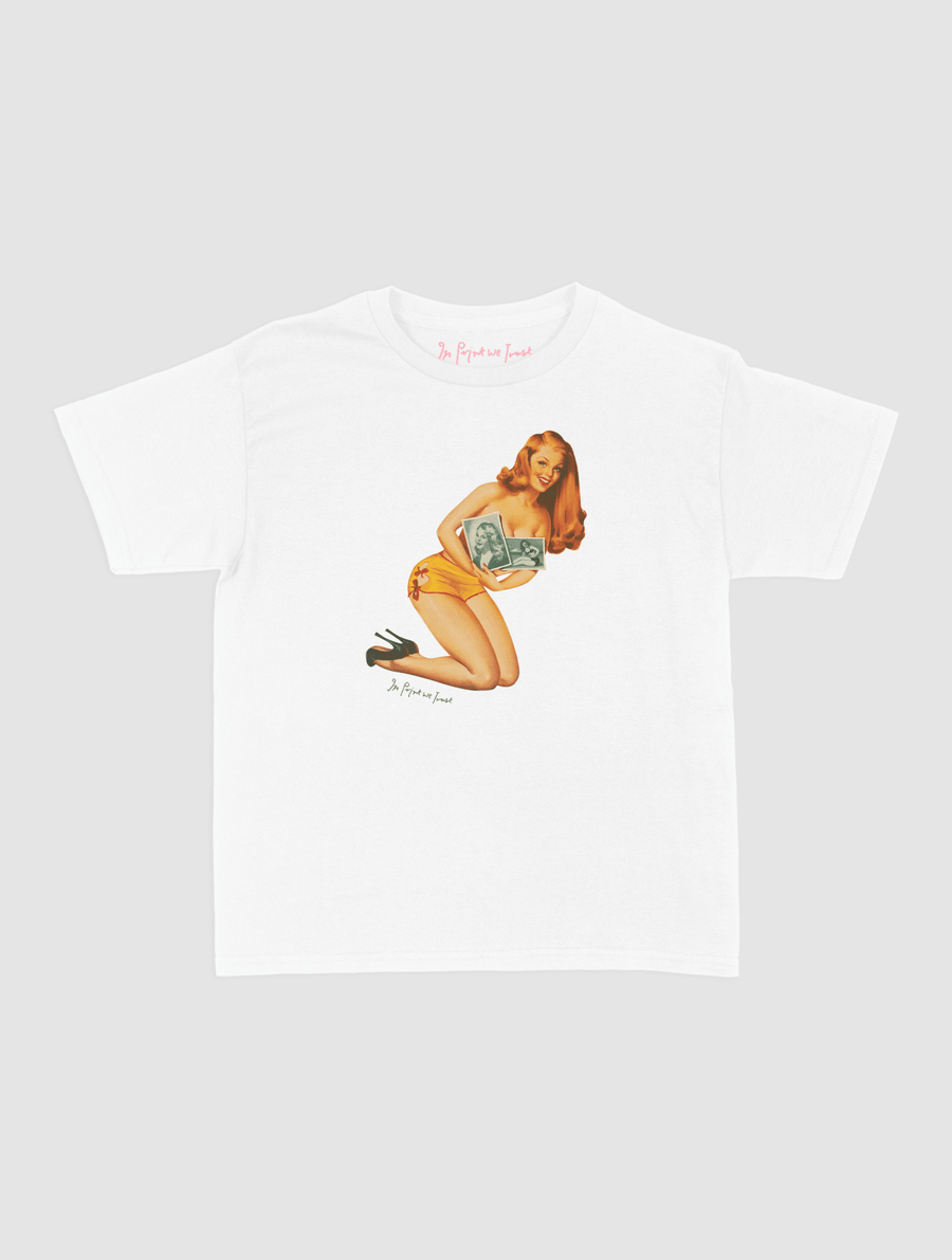 portrait baby tee - In Print We Trust