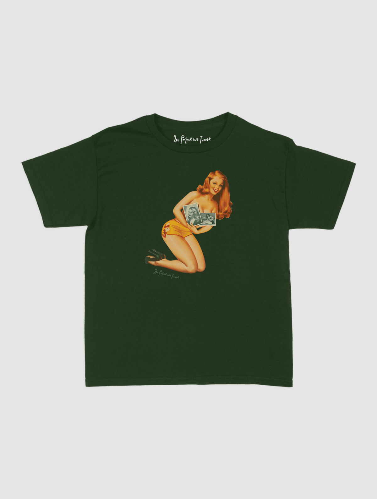 portrait baby tee - In Print We Trust